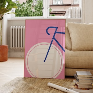 Fahrrad Bauhaus Poster, Fahrrad Poster, Sport Drucke, Mitte des Jahrhunderts modern, Retro - Fahrrad Poster, Geschenk für Radsportler, minimalistisches Wohndekor