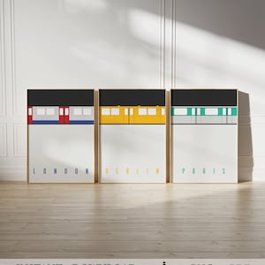 European Subway Trains Prints, London Subway, Paris Metro, Berlin U-Bahn, Set Of 3 Posters, Minimalist wall Art, Gift for Travel lovers