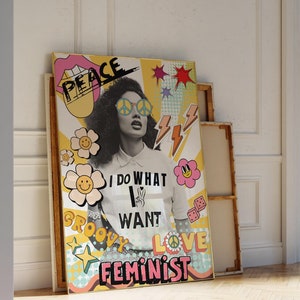 I do what i want, wall art, vintage women protest print, black and white print, girl power art, feminist print, retro wall decor