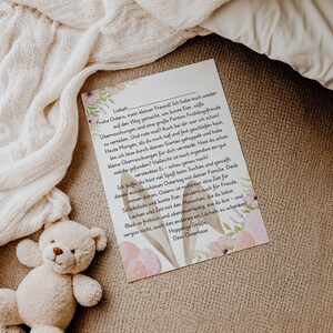 Plantilla de carta del conejito de Pascua, regalo del conejito de Pascua, carta del Hada de los Dientes para imprimir, regalo de correo del conejito de Pascua, descarga digital