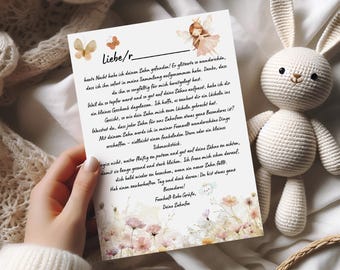 Tooth Fairy Letter Template, Lost Tooth Reward, Printable Tooth Fairy Letter, Gift from the Tooth Fairy, PDF Download