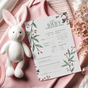 Babyparty Tippkarten, Wunschkarten, Ausfüllkarten, Schwangerschaft Geschenk, Babyshower Karten