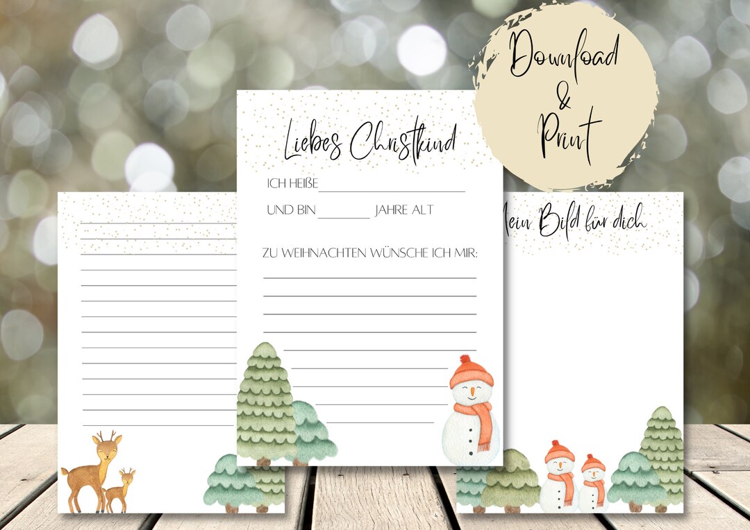 Digital Wish List for Children Kids Christmas Wish List Wish List for ...