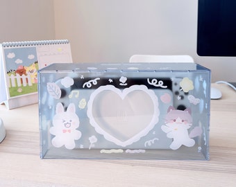 Starry Forest Acrylic Clear Dust Box Cover for Nintendo Switch 2 and Switch 1 OLED Dock, Easy Assemble Waterproof Display Accessories