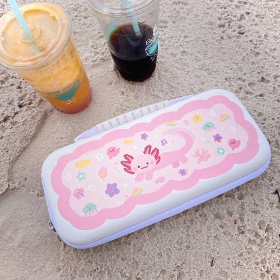 Starry Forest Axolotl Carrying Bag for Switch 2, Accessories for