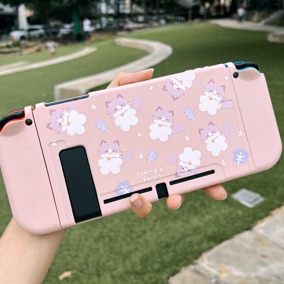 Starry Forest Cat Bunny Print Case for Nintendo Switch 2, Switch
