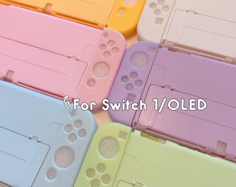 Starry Forest Pastel Color Case for Nintendo Switch 1, Switch OLED Protective shell, Kawaii Switch Accessories in purple pink, joycon cover