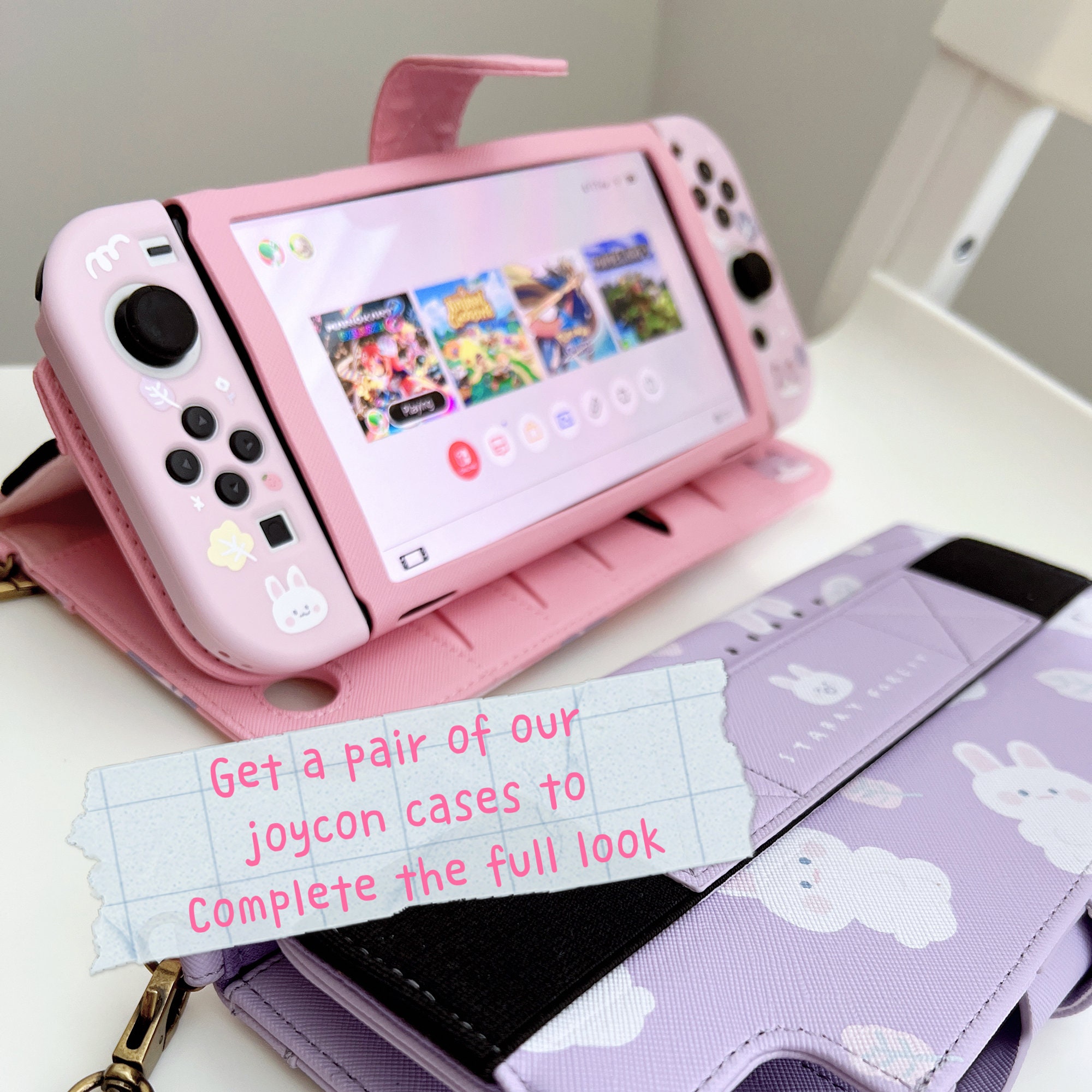 Starry Forest Leather Case for Nintendo Switch OLED, Cute PU