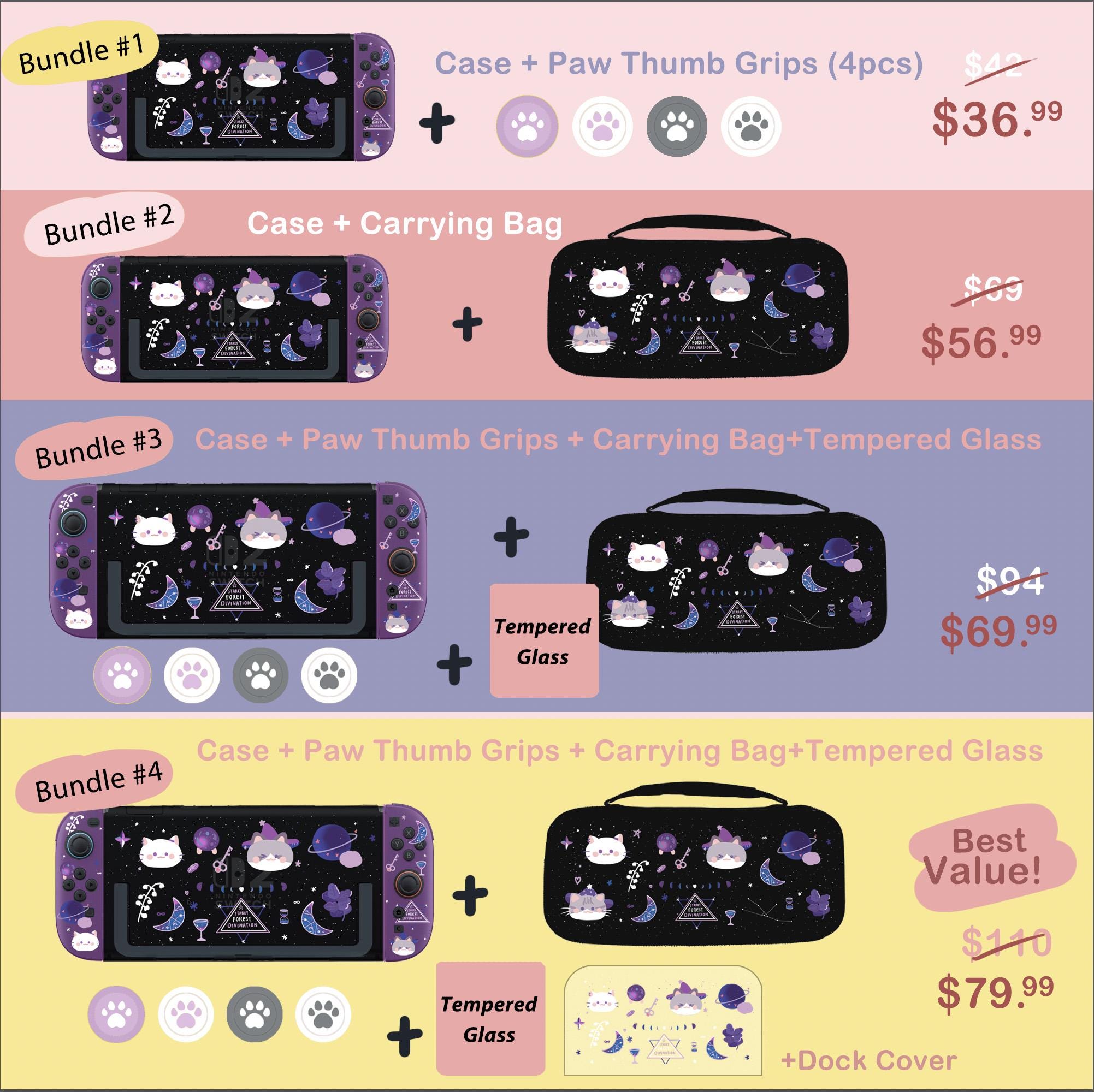 Starry Forest Cat Divination Carrying Case for Switch 2