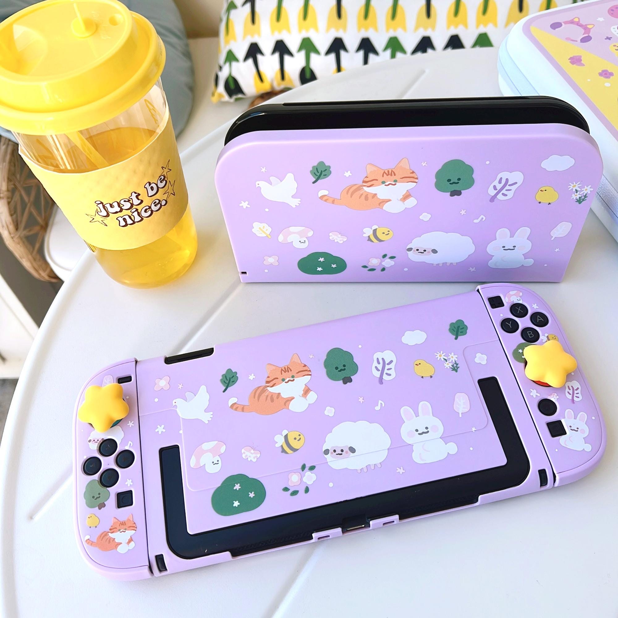 Starry Forest Orange Cat Sheep Case for Nintendo Switch 2, Cute