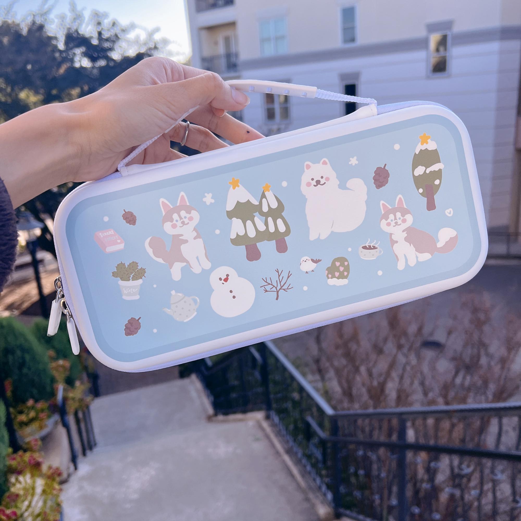 Starry Forest Winter Husky Carrying Bag for Switch 2, Accessories