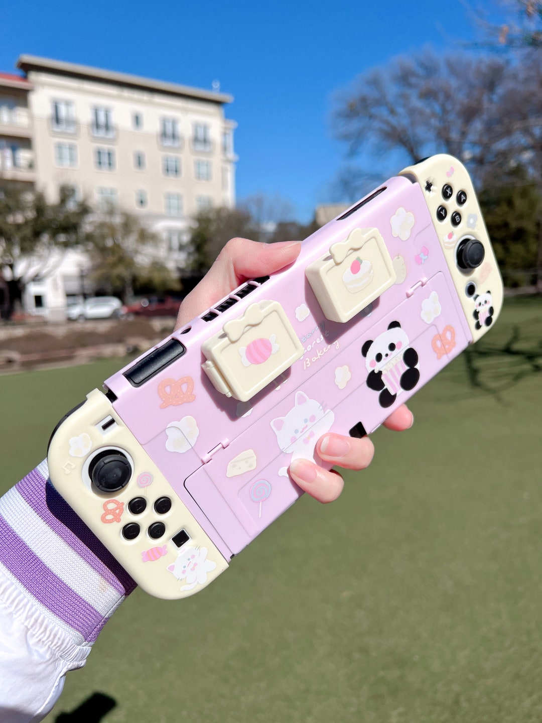 Nintendo Switch - panda Starry Forest Cat Panda Cute Nintendo Switch Oled Case With
