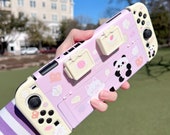 Starry Forest Cat Panda Cute Nintendo Switch Oled Case With Game