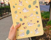 Starry Forest Yellow Birds Prints Case for iPad/Kindle, cute iPad Air 6 13" cover, case for iPad pro 12.9" 11" Mini 456, iPad78910