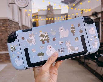 Starry Forest Winter Husky Case for Nintendo Switch 2, OLED, Lite