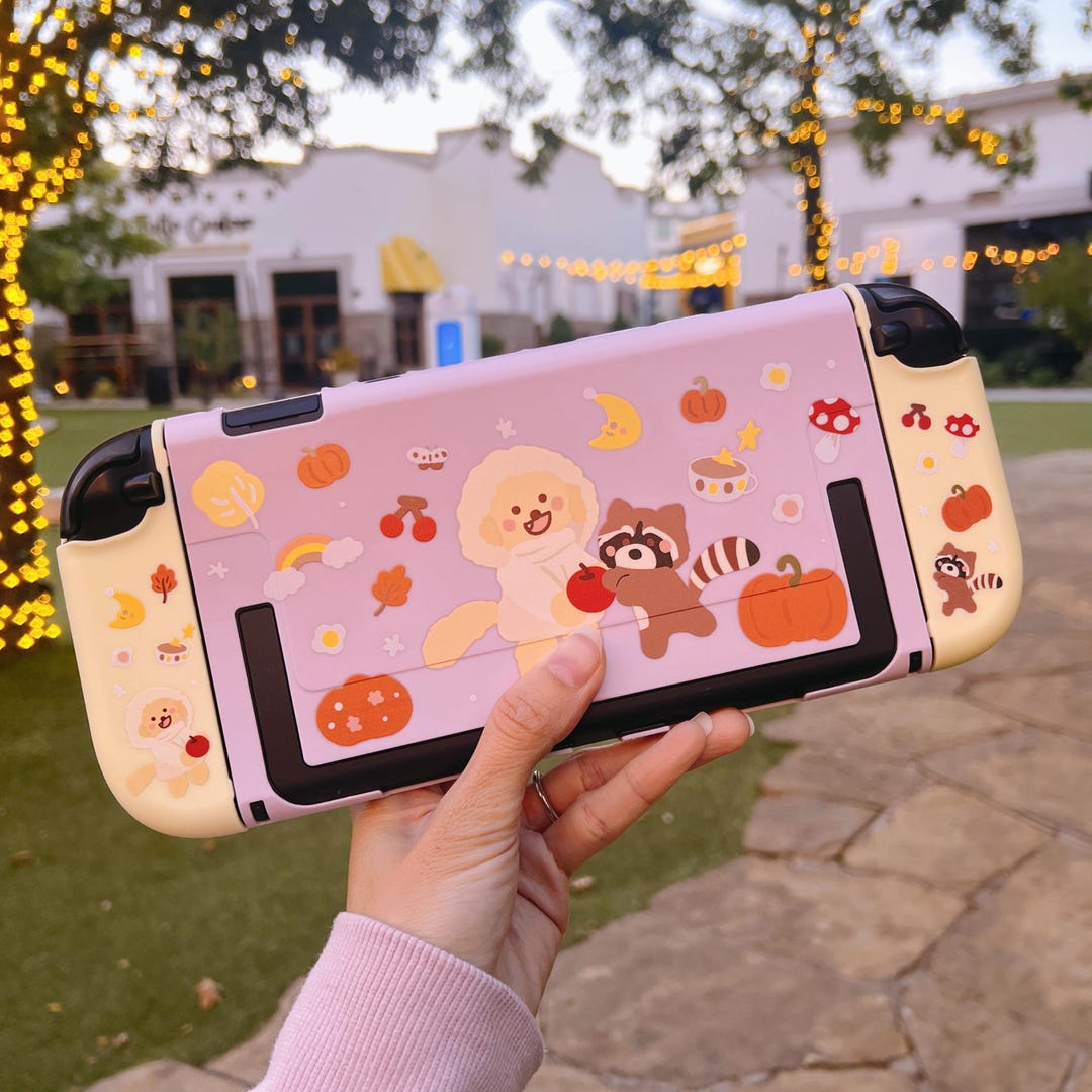 Starry Forest Cozy Fall Case for Nintendo Switch 2, Cute Pink