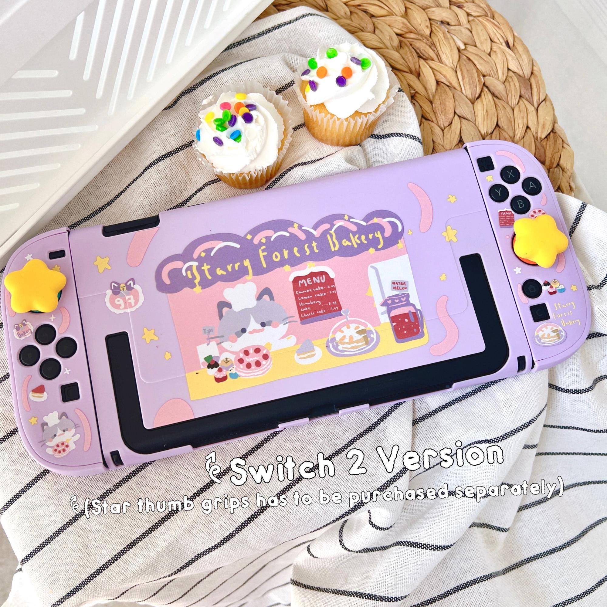Starry Forest Cat Bakery Case for Nintendo Switch 2, Switch Oled