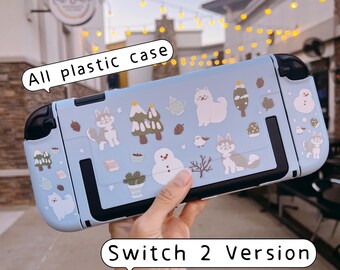 Starry Forest Winter Husky Case for Nintendo Switch 2, OLED, Lite