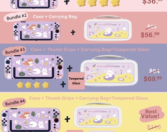 Nintendo Switch 2用 星空の森 オレンジ キャットシープケース
