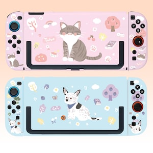 Custom Case for Nintendo Switch of your pets, Switch 2 Oled lite cover, Personalized switch accessories shell, cute gift for dog cat lover image 2