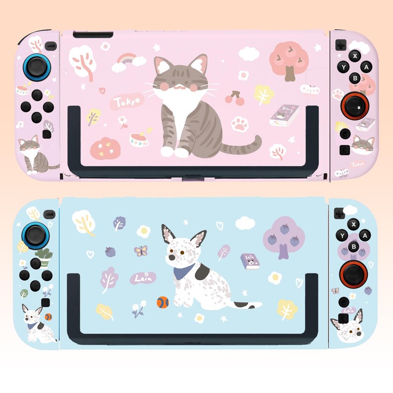 Custom Case for Nintendo Switch of your pets, Switch 2 Oled lite cover, Personalized switch accessories shell, cute gift for dog cat lover image 2