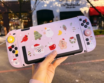 Starry Forest Cozy Christmas Case for Nintendo Switch 2, Pink