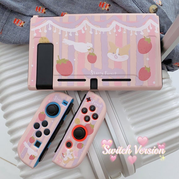 Strawberry Corgi Switch Oled Case, Kawaii Dog Nintendo Switch