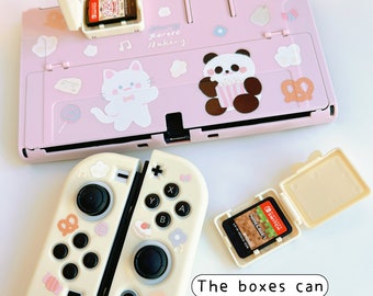 Starry Forest Cat Panda Cute Nintendo Switch Oled Case With Game