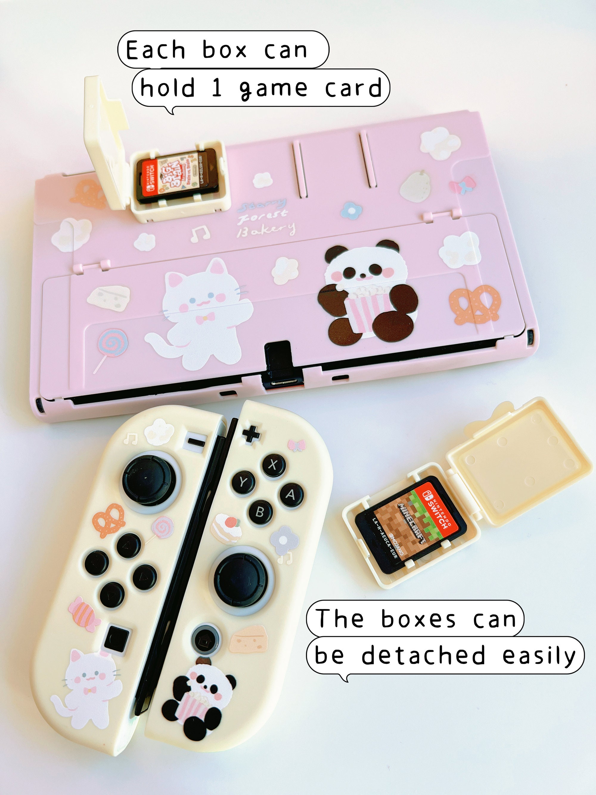 Nintendo Switch - panda Starry Forest Cat Panda Cute Nintendo Switch Oled Case With