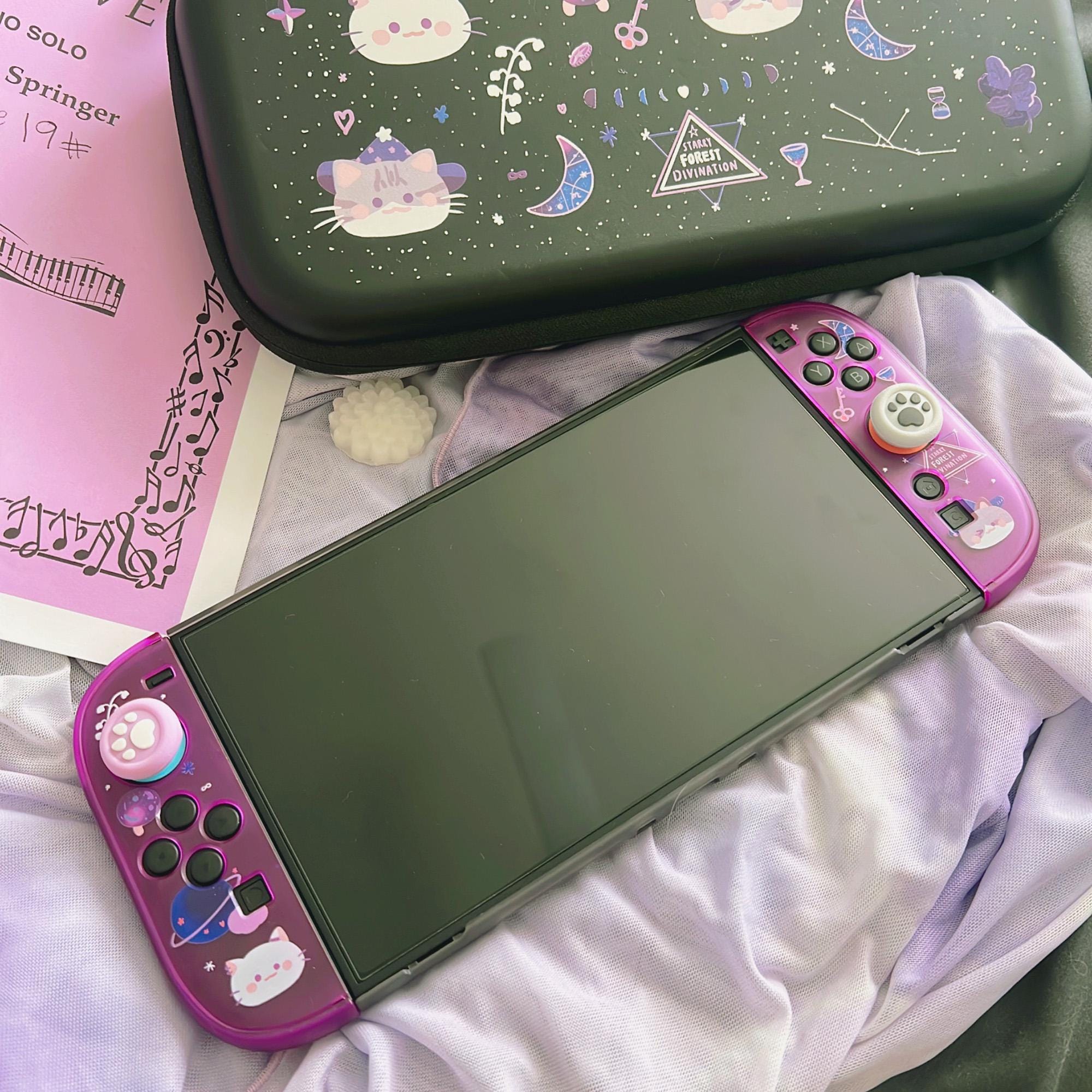 Starry Forest Cat Divination Nintendo Switch 2 Oled Case, Kawaii
