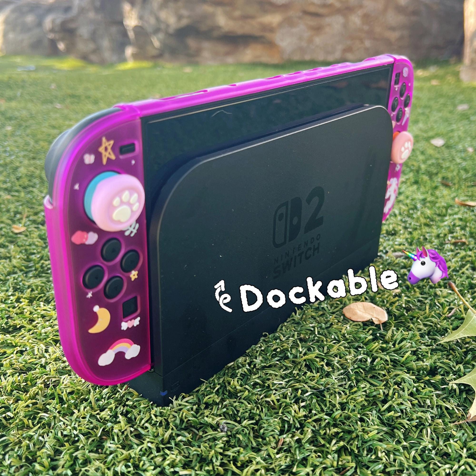 Starry Forest Unicorn Case for Nintendo Switch 2, Dockable Cute