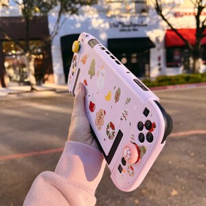 Starry Forest Cozy Christmas Hülle für Nintendo Switch 2, Pinke Switch Oled Zubehör, niedliche kawaii Hülle für Nintendo, Geschenk für Gamer Bild 11