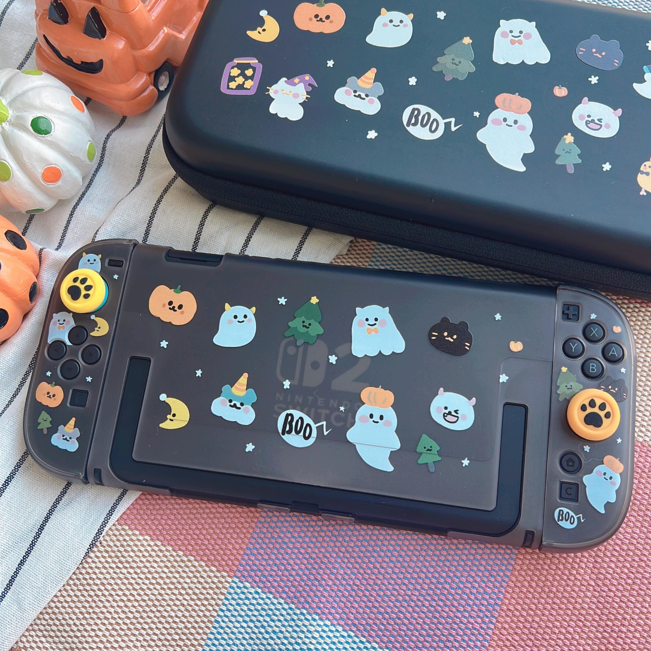 Starry Forest Halloween Case for Nintendo Switch 2, Cute Black Boo