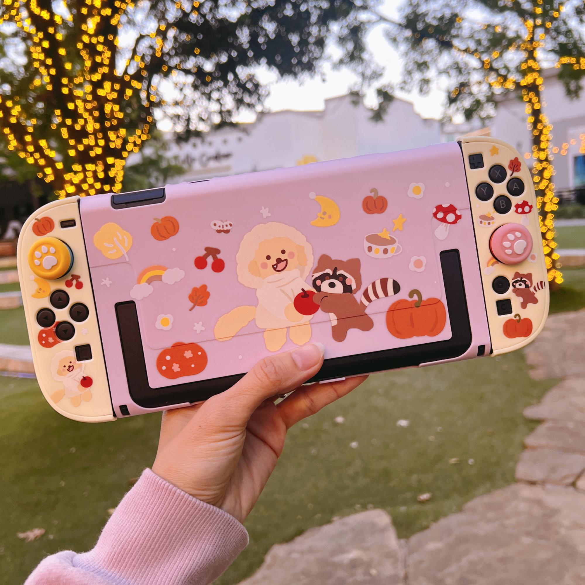 Starry Forest Cozy Fall Case for Nintendo Switch 2, Cute Pink