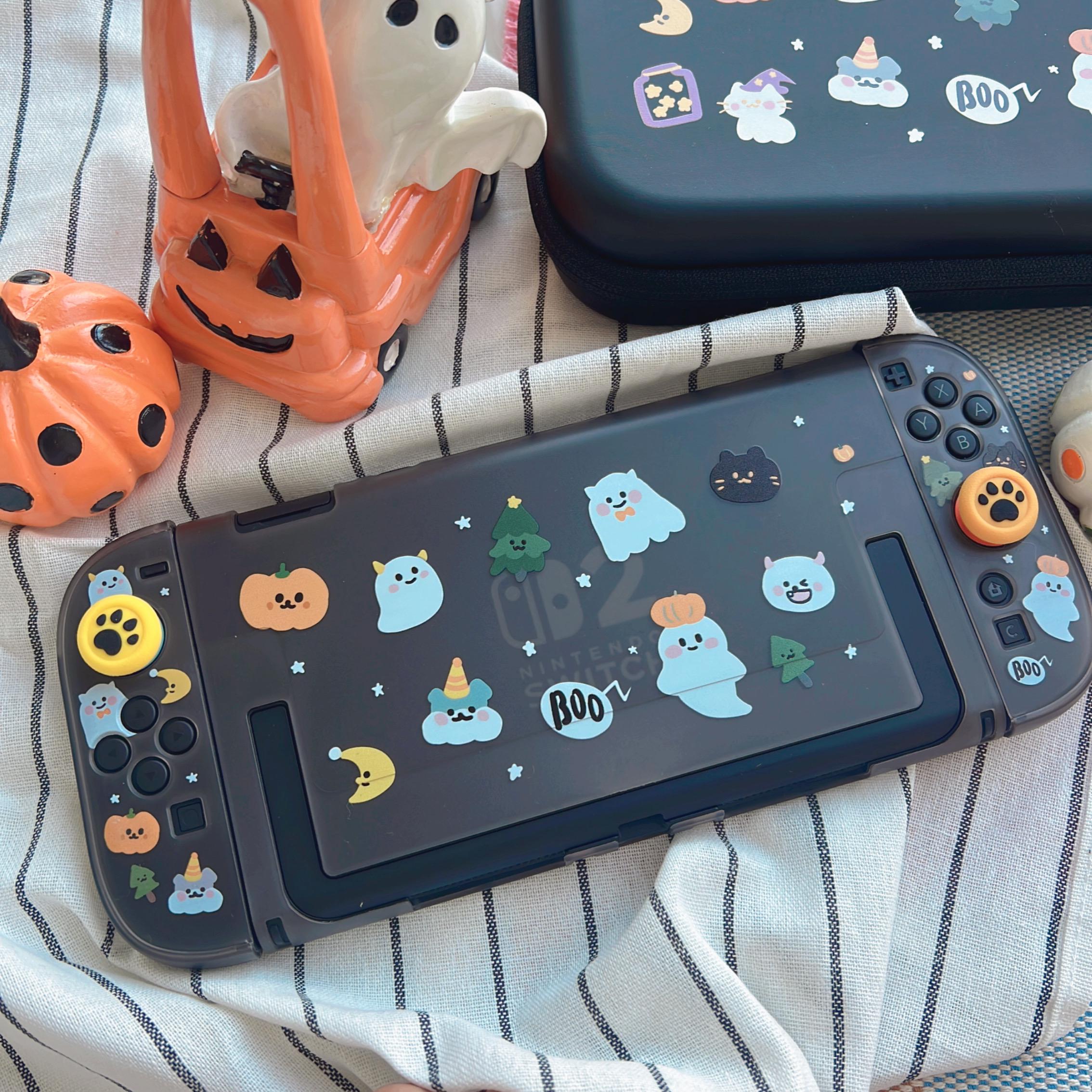 Starry Forest Halloween Case for Nintendo Switch 2, Cute Black Boo