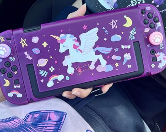 Starry Forest Unicorn Case for Nintendo Switch 2, Dockable Cute