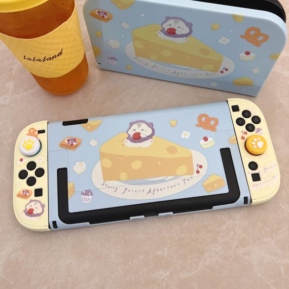 Starry Forest Cheese Mouse Case for Nintendo Switch 2, Cute Blue