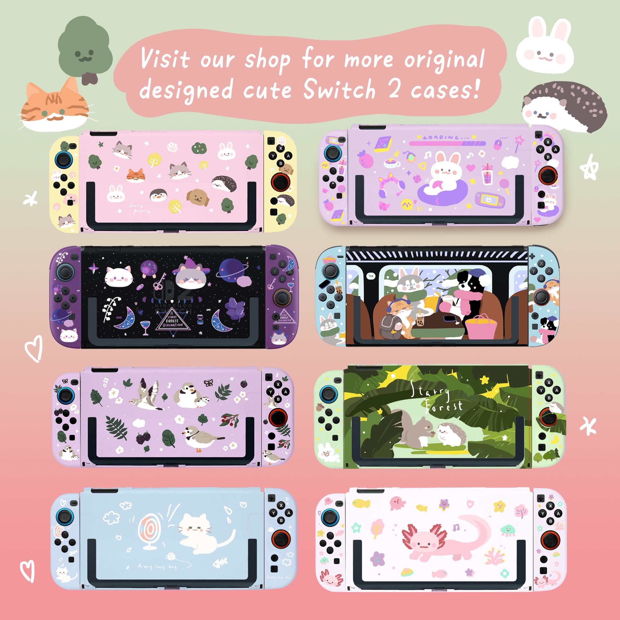 Starry Forest Winter Husky Carrying Bag for Switch 2, Accessories