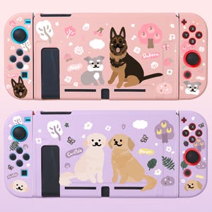 Custom Case for Nintendo Switch of your pets, Switch 2 Oled lite cover, Personalized switch accessories shell, cute gift for dog cat lover image 4