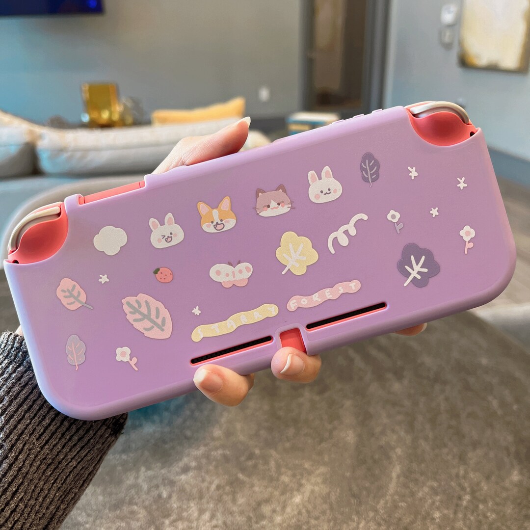 Starry Forest Cute Animals Nintendo Switch Lite Case, Kawaii Dog Switch ...