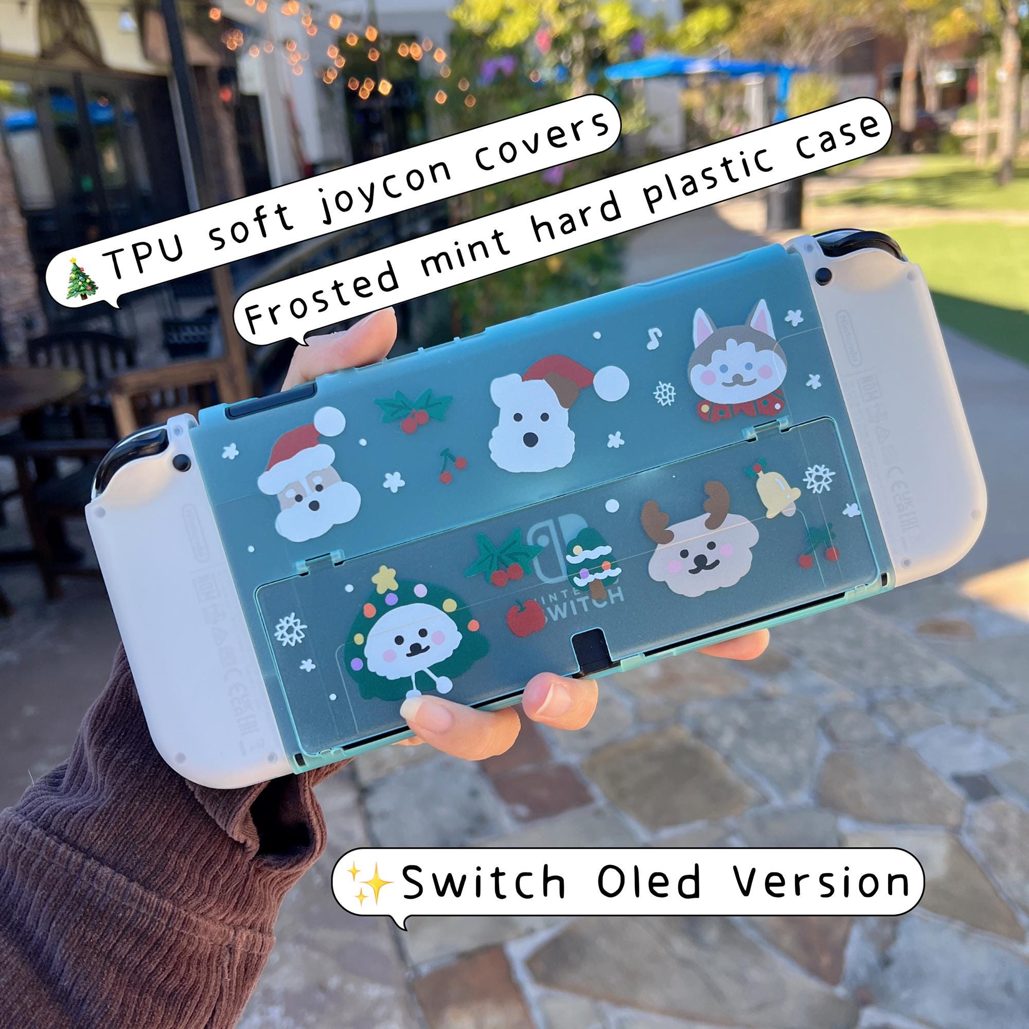 Starry Forest Christmas Case for Nintendo Switch, Cute Mint Switch