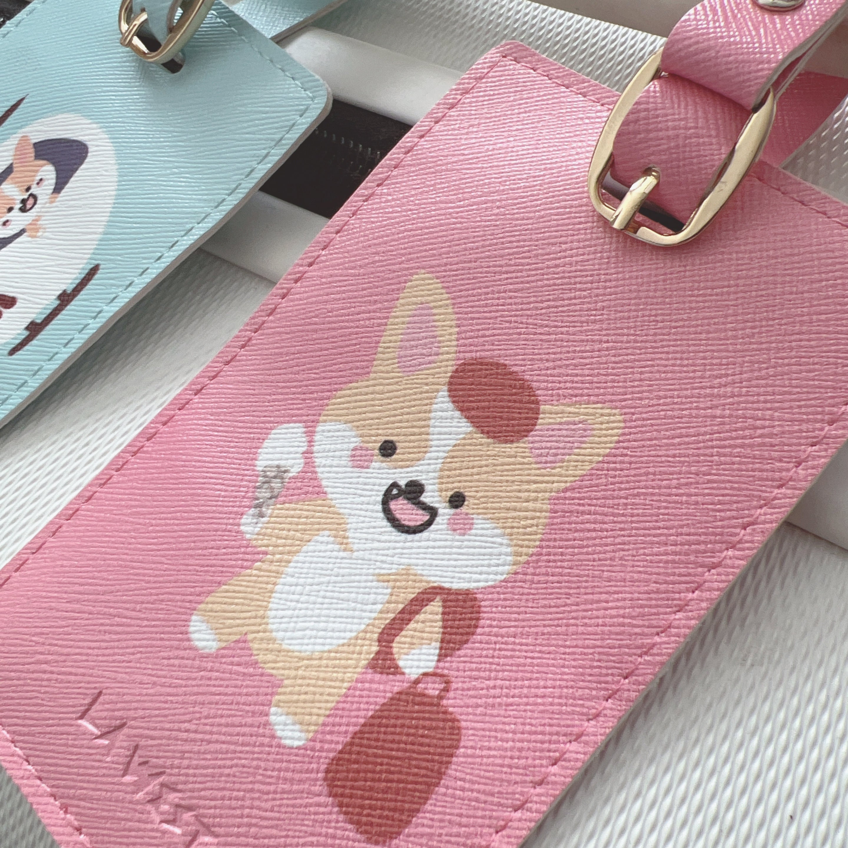Original Designed Cute Dog Luggage Tag, Baggage Label, Suitcase
