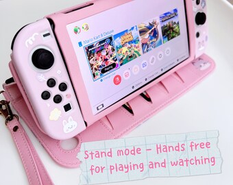 Starry Forest Leather Case for Nintendo Switch OLED, Cute PU