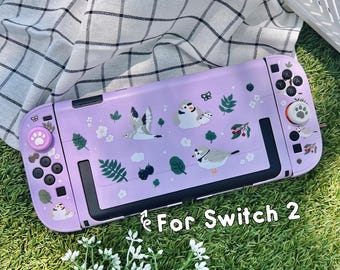Nintendo Switch 2および1 OLED用ケース、STARRY FOREST Bird かわいい