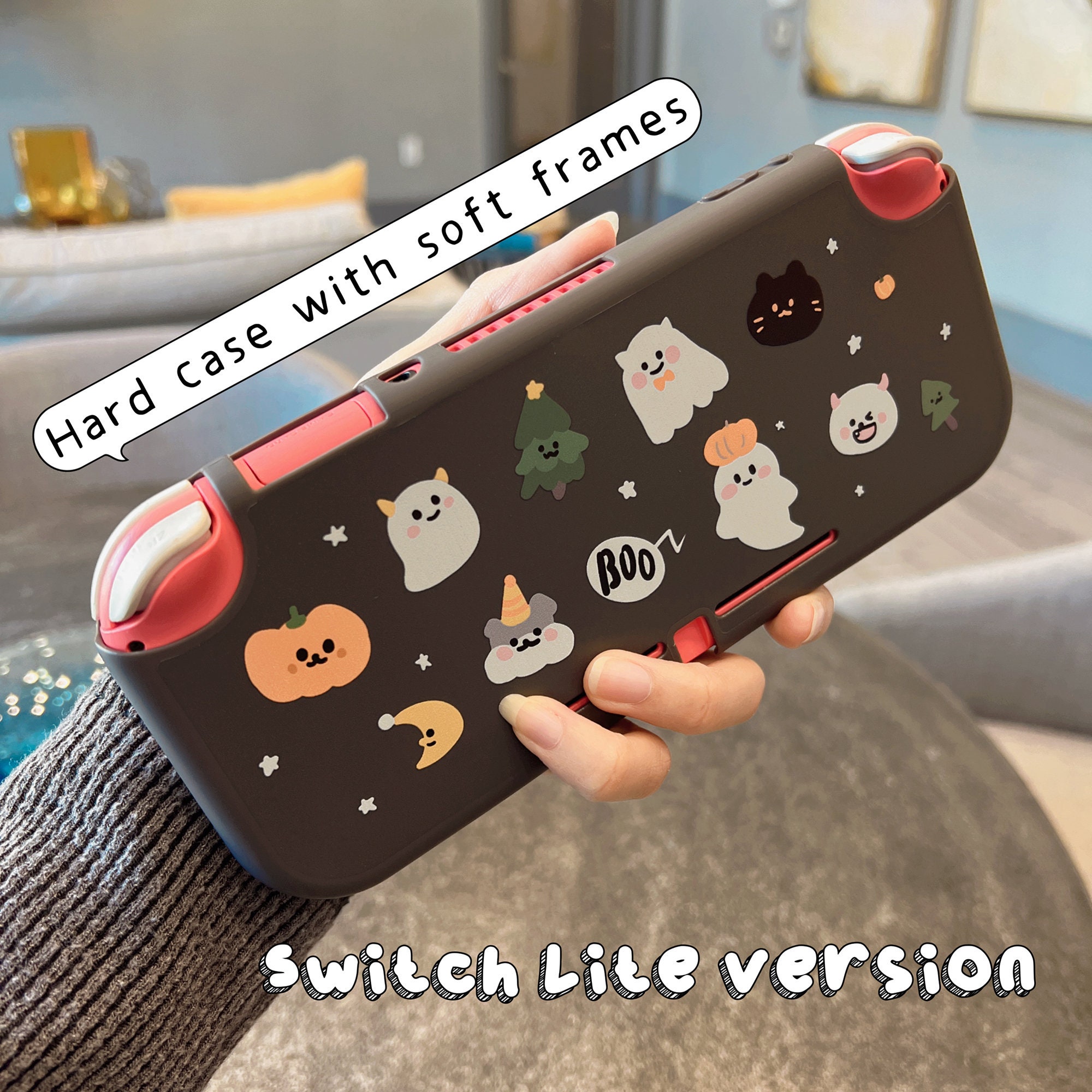 Starry Forest Halloween Nintendo Switch 2 Case, Kawaii Dog Cat