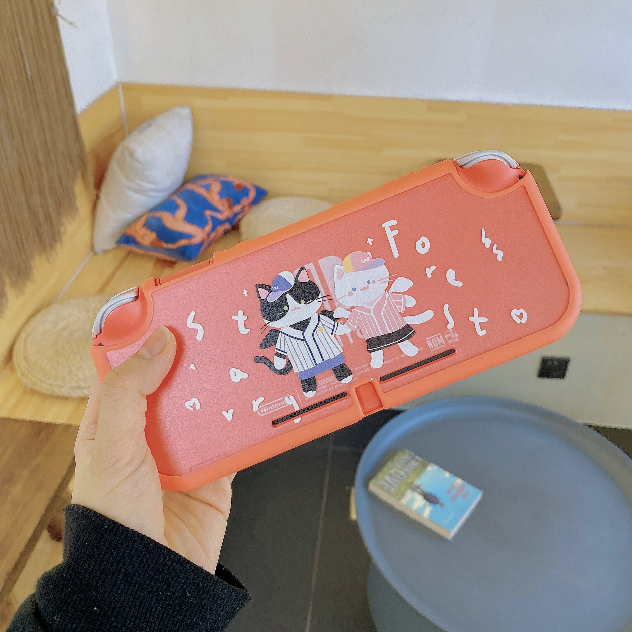 Starry Forest Cute Cat Nintendo Switch Lite Case, Kawaii Switch