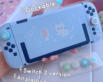Starry Forest Breezy Cat Nintendo Switch Case, Kawaii Switch