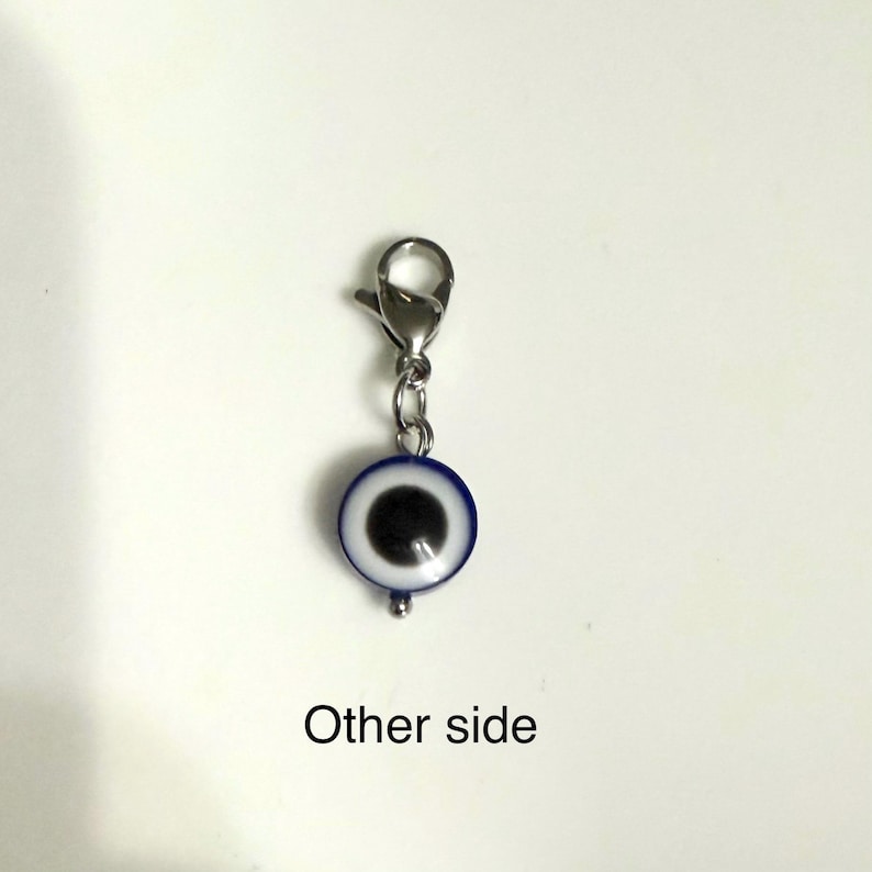 Evil Eye Charm, Handbag/ Purse clip on Charm, Protection/ Good Luck/ Nazar/Handmade Charm, Buggy Charm image 2