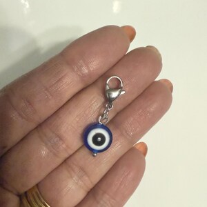 Evil Eye Charm, Handbag/ Purse clip on Charm, Protection/ Good Luck/ Nazar/Handmade Charm, Buggy Charm image 4