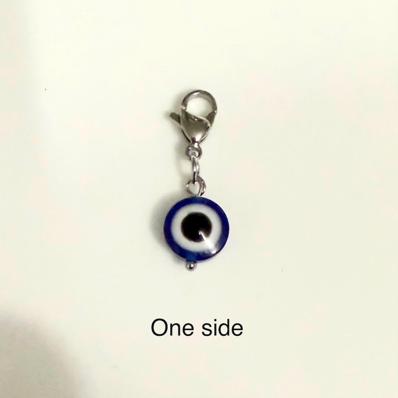 Evil Eye Charm, Handbag/ Purse clip on Charm, Protection/ Good Luck/ Nazar/Handmade Charm, Buggy Charm image 1